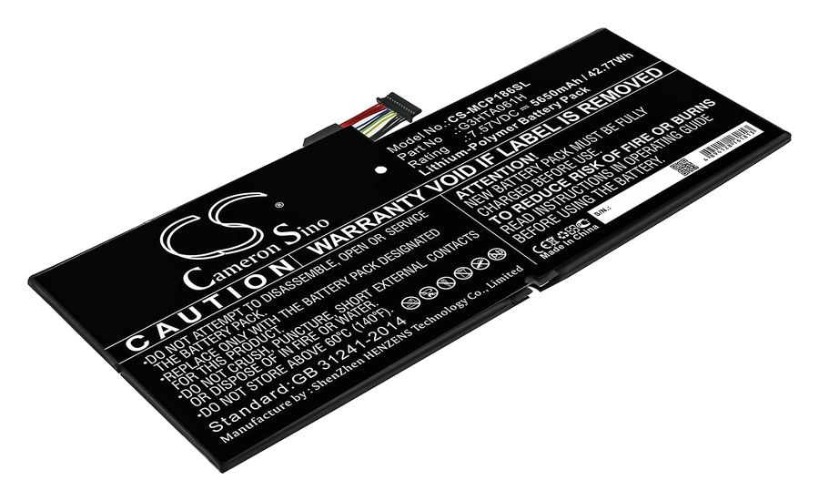 

Аккумулятор CameronSino CS-MCP186SL, 7,57, 5650mAh, Li-pol для Microsoft Surface Pro 7, Surface Pro 7 1866, CS-MCP186SL
