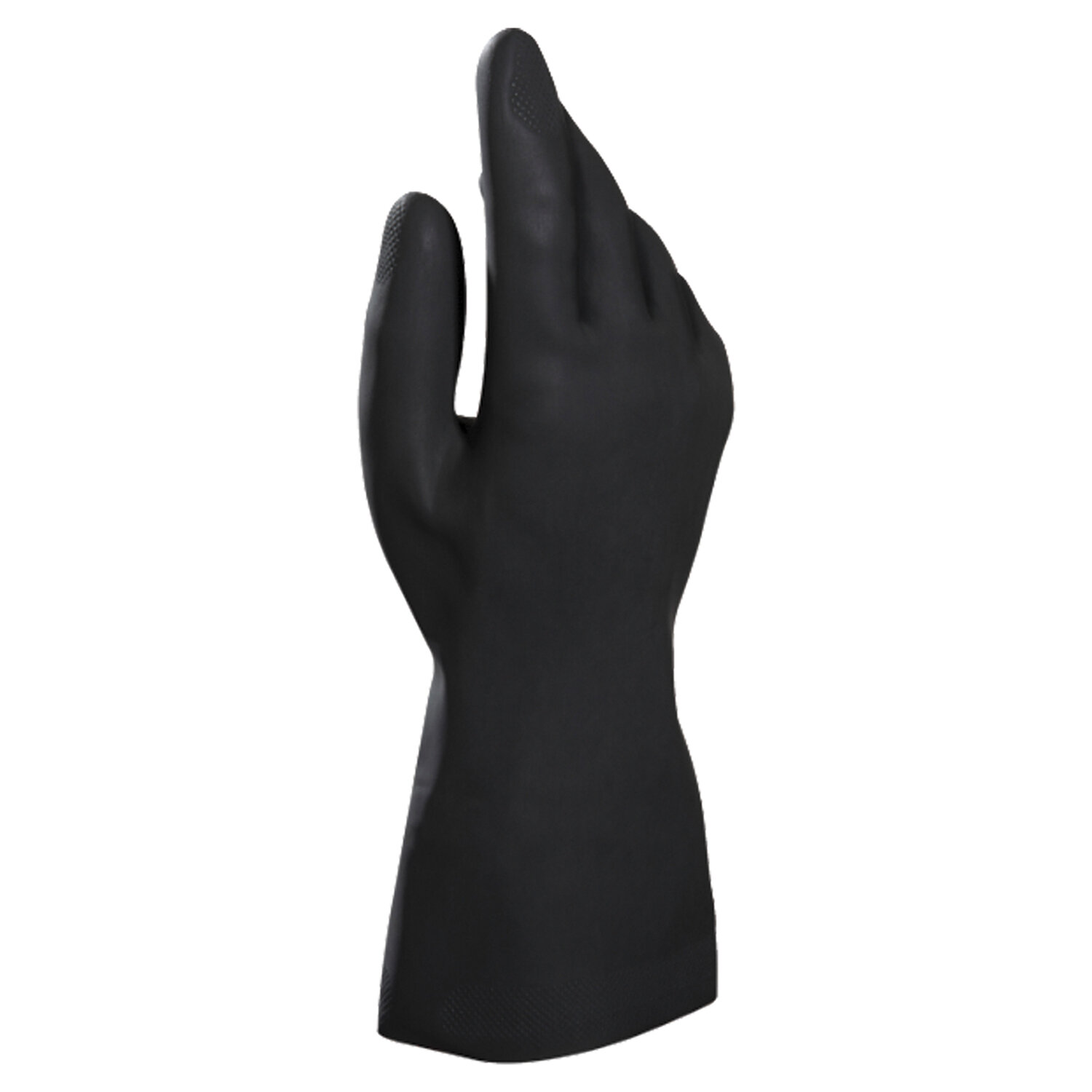 Перчатки хозяйственно-бытовые латексные, с х/б напылением, от химических воздействий, XL/10, черный, MAPA (Alto Plus 260)