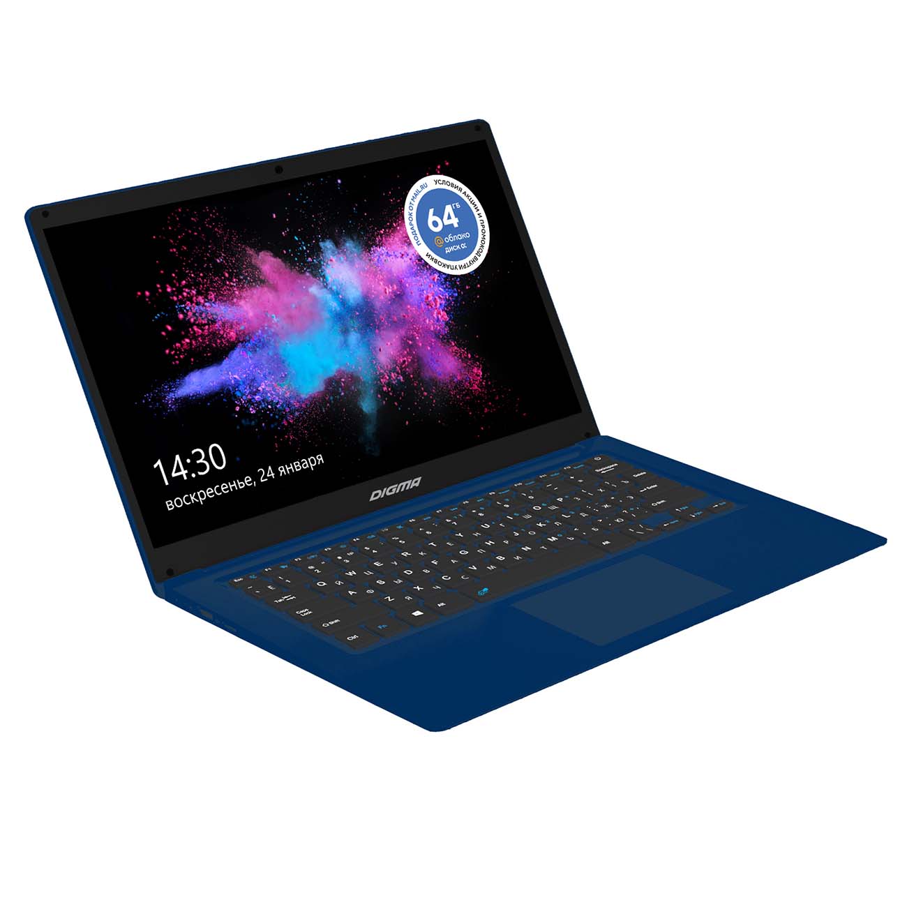 

Ноутбук Digma EVE 14 C424 ET4070EW 14" 1366x768, Intel Celeron N3350 1.1GHz, 4Gb RAM, 128Gb SSD, W10, темно-синий (ET4070EW), ET4070EW