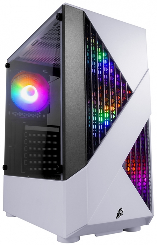 

Корпус 1STPLAYER FIREROSE F3-A, ATX, Midi-Tower, USB 3.0, RGB подсветка, белый, без БП (F3-A-WH-4F1), FIREROSE F3-A