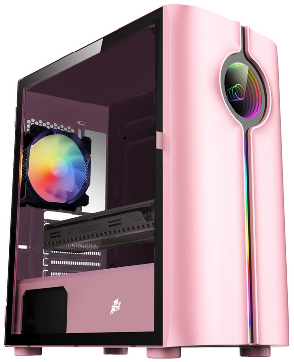 

Корпус 1STPLAYER INFINITE SPACE IS3, mATX, Midi-Tower, USB 3.0, RGB подсветка, розовый, без БП (IS3-PK-1F2-W), INFINITE SPACE IS3