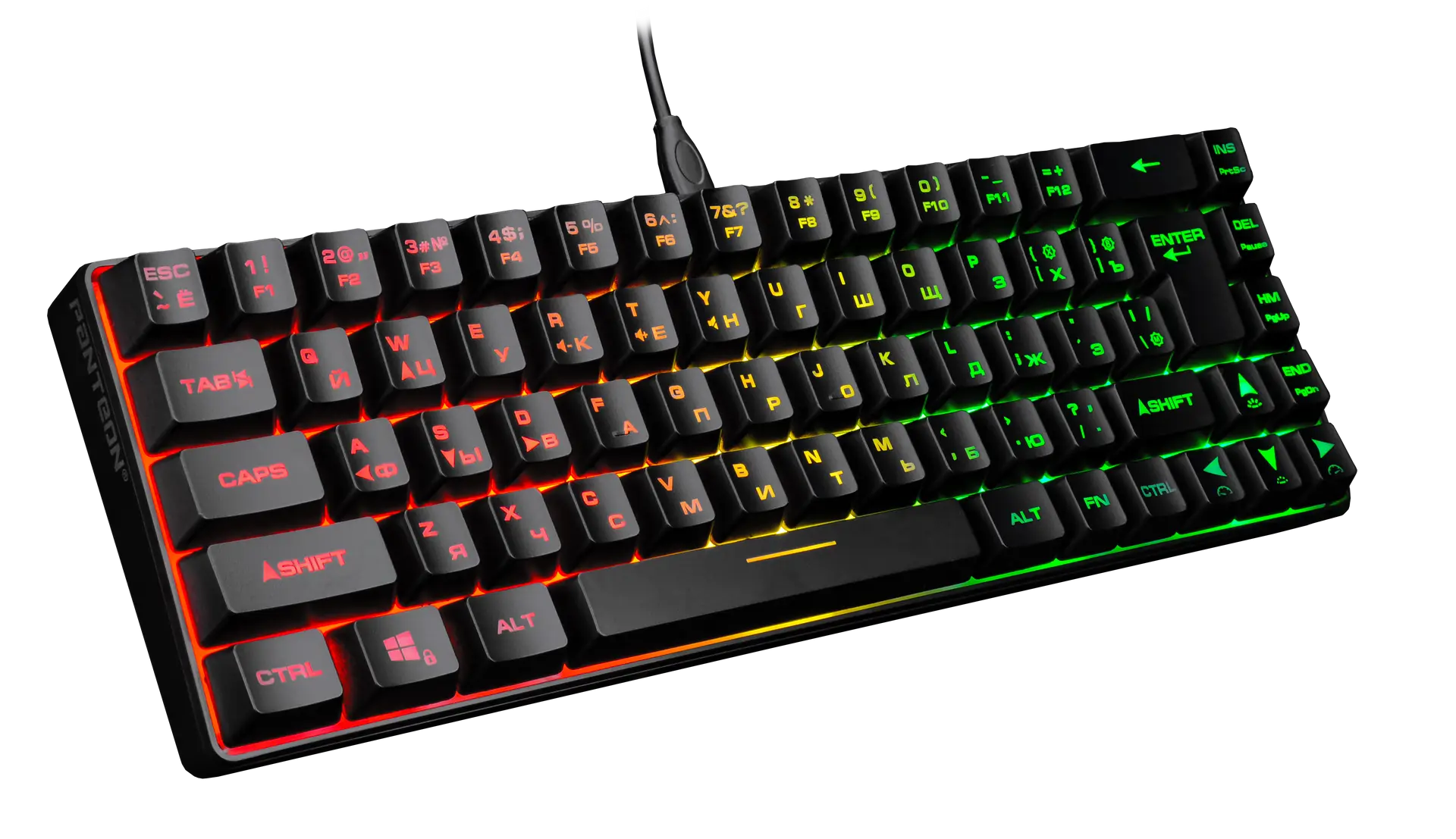 

Клавиатура проводная Jet.A PANTEON M2 , мембранная, подсветка, USB, черный (PANTEON M2 Black), PANTEON M2