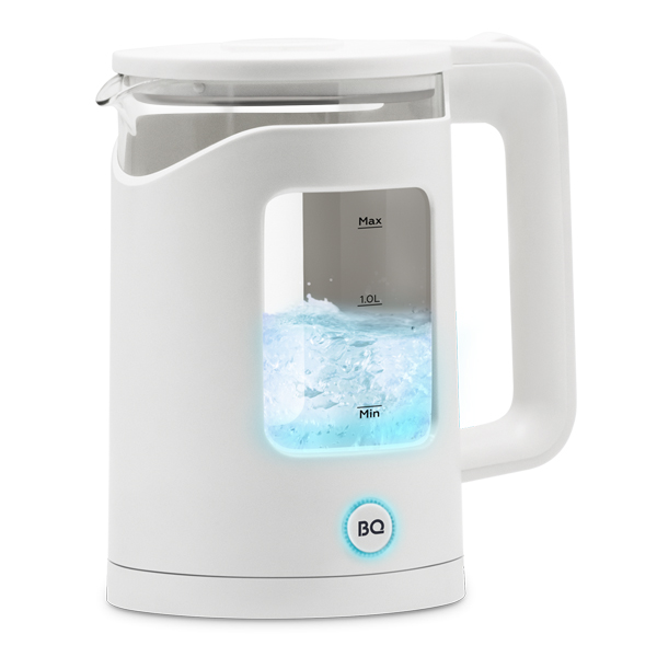 

Чайник электрический BQ KT2000G 1.5л. 1.5 кВт, стекло/пластик, белый (KT2000G White), KT2000G