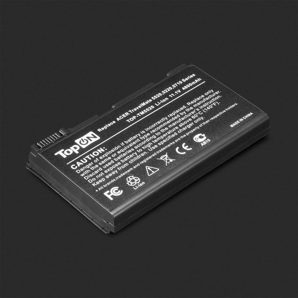 

Аккумуляторная батарея TopON для Acer Extensa 5220/5620/7220/7620, TravelMate 5320/5520/5530/5720/6592/7720 11.1V 4400mAh (TOP-TM5520), Черный, TOP-TM5520