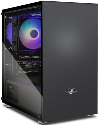 Корпус Eurocase M10, mATX, Micro-Tower, RGB подсветка, серый, без БП (Eurocase M10 Grey)