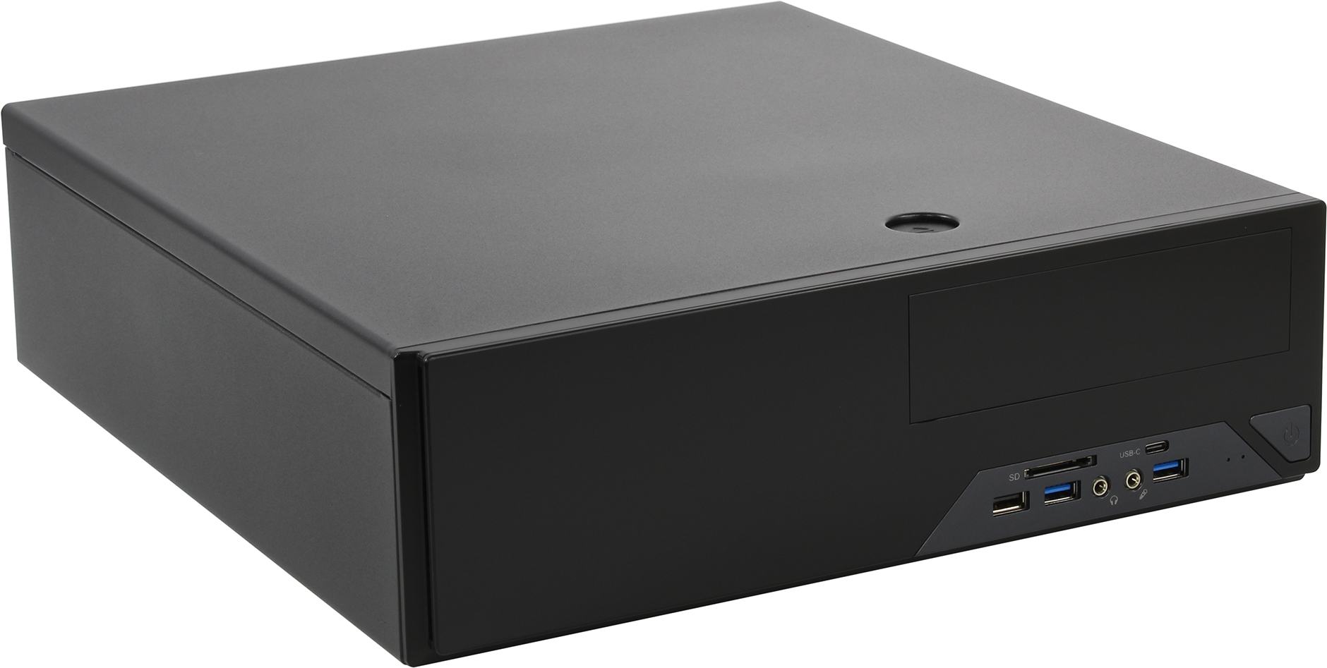 Корпус GameMax S501-U3CR-300W, Mini-ITX, Desktop, 2xUSB 3.0, USB Type-C, черный, 300Вт (S501-U3CR-300W) - фото 1