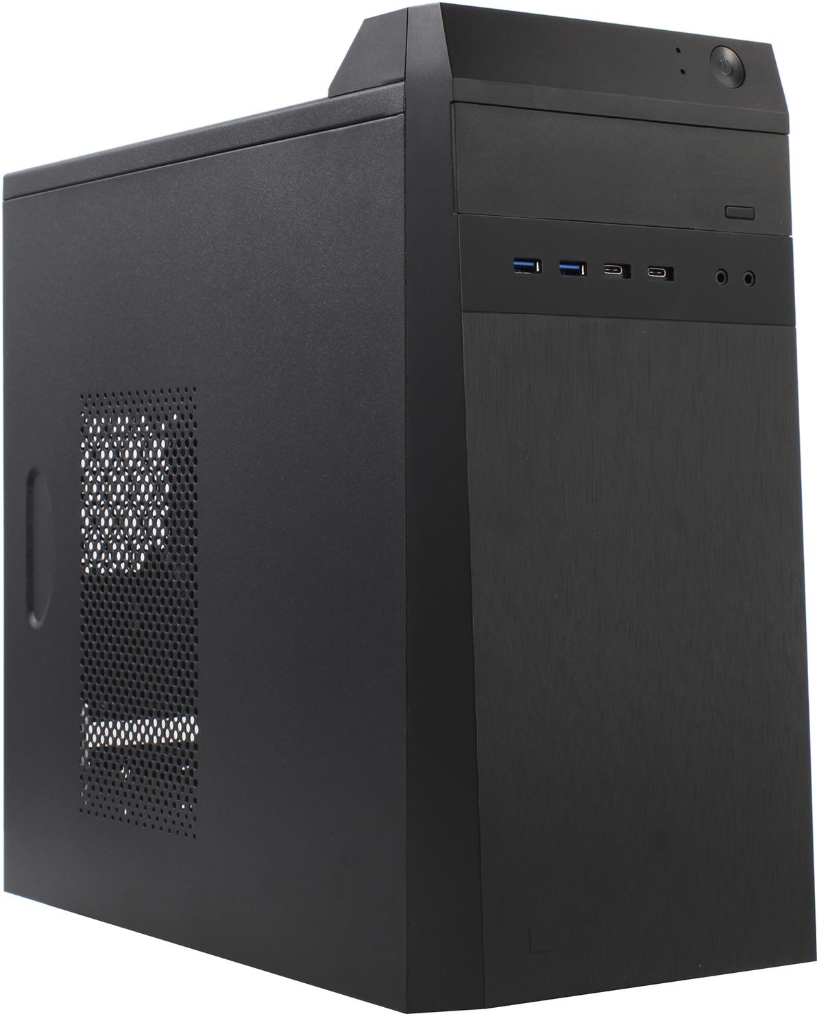 Корпус PowerCool S6027-U3C-500W, mATX, Mini-Tower, 2xUSB 3.0, 2xUSB Type-C, черный, 500 Вт (S6027-U3C-500W)