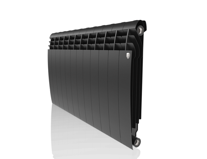 Радиатор биметаллический Royal Thermo Biliner 12-секций, 500мм, черный графитовый