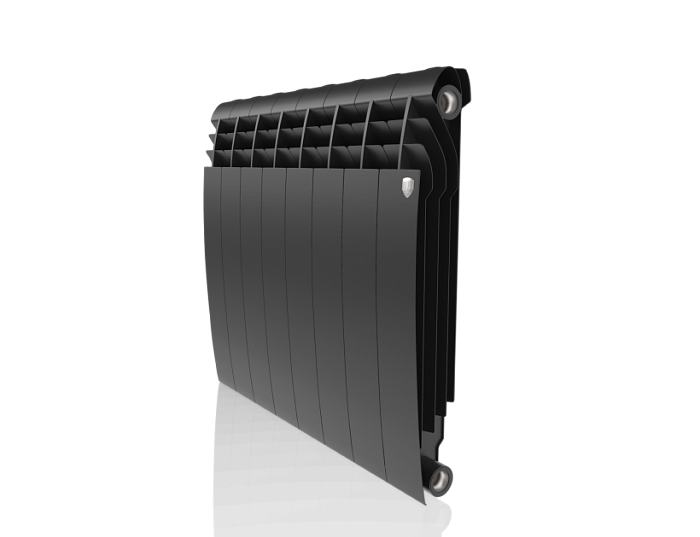 Радиатор биметаллический Royal Thermo Biliner 8-секций, 500мм, черный графитовый