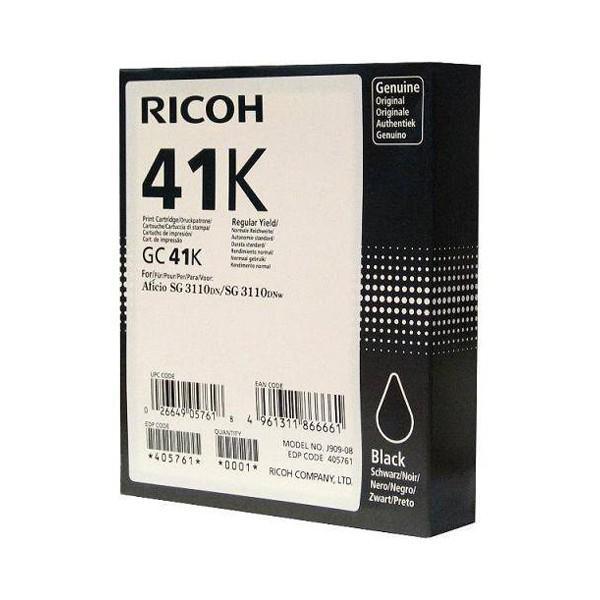

Картридж струйный Ricoh GC41K (405761), черный, оригинальный для Aficio SG 3110DN / 3110DNw / 3100SNw / 3110SFNw, GC41K
