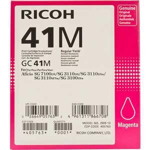 

Картридж струйный Ricoh GC41M (405763), пурпурный, оригинальный, ресурс 2200 страниц для Ricoh Aficio SG 3110DN / 3110DNw / 3100SNw / 3110SFNw, GC41M