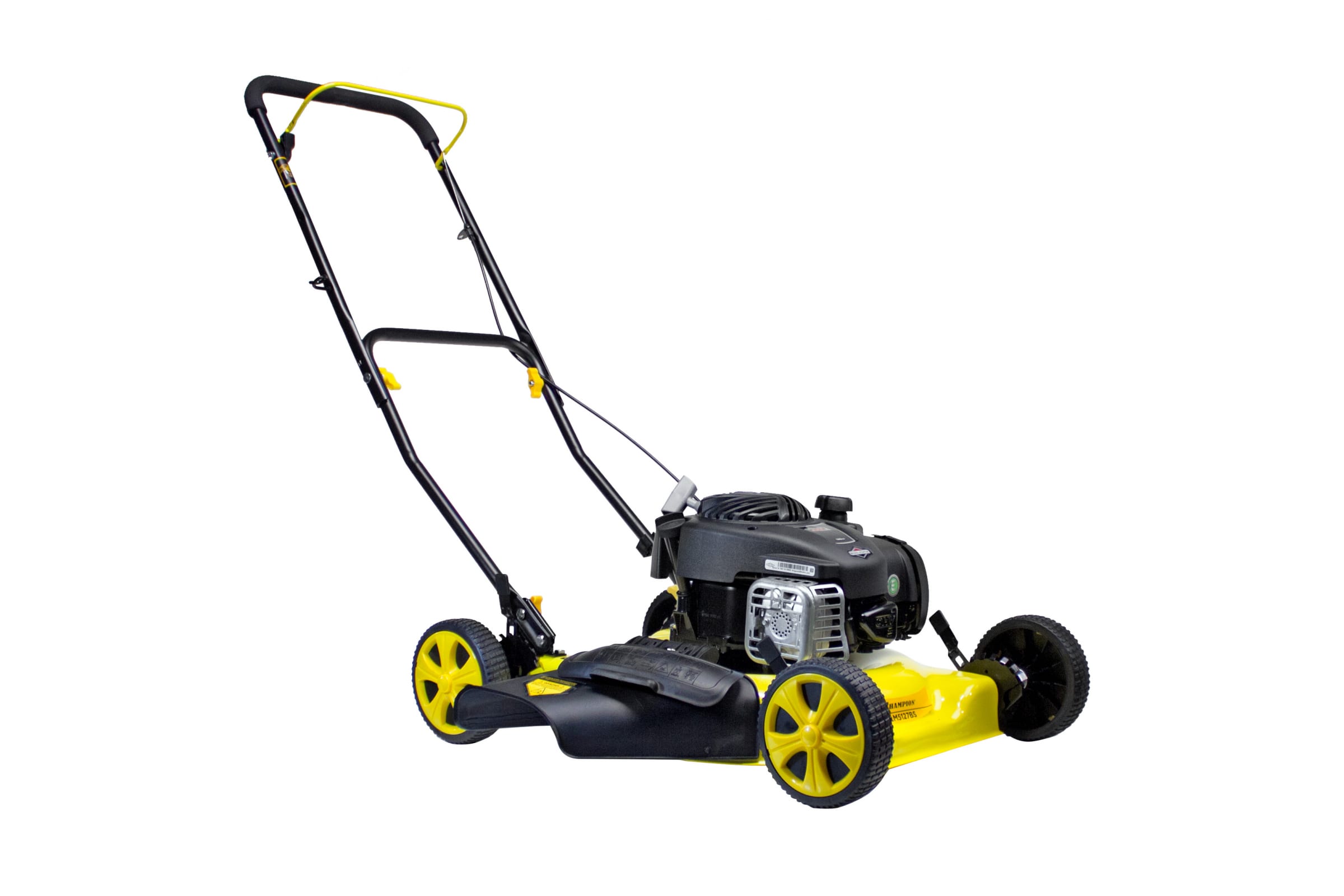 

Колесная газонокосилка Champion LM5127BS, бензиновая, 2100Вт, 2.8 л.с, ширина скашивания 50см, высота скашивания 25мм-75мм, 96 дБ, объем травосборника 125л., 22.5кг, LM5127BS