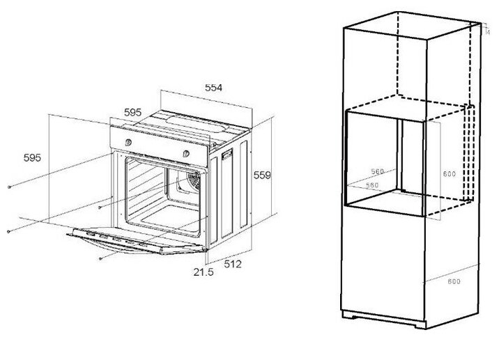 Духовой шкаф maunfeld eoem 589b