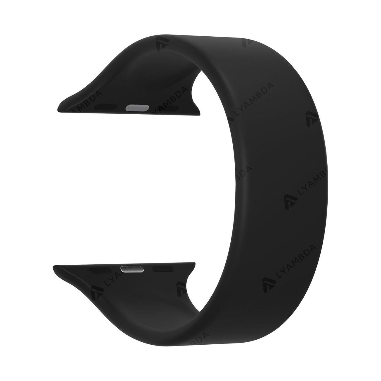 

Ремешок Lyambda Atria для Apple Watch, 38-40 мм, силикон, черный (DSJ-23-40-BK)