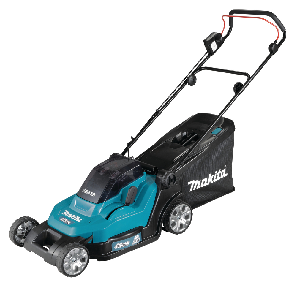 

Колесная газонокосилка Makita DLM432Z, электрическая, аккумуляторная, Li-Ion, 18В, ширина скашивания 43см, высота скашивания 20мм-75мм, 92 дБ, объем травосборника 50л., 14.9кг, без акб и зу, DLM432Z