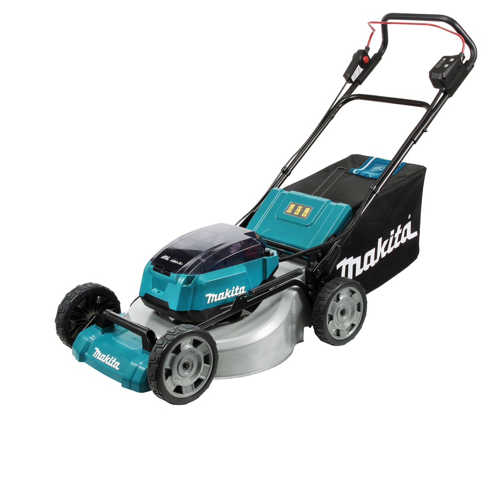 

Колесная газонокосилка Makita DLM530Z, электрическая, 1600Вт, аккумуляторная, Li-Ion, 18В, ширина скашивания 53см, высота скашивания 20мм-100мм, 90 дБ, объем травосборника 70л., 39.3кг, без акб и зу, DLM530Z