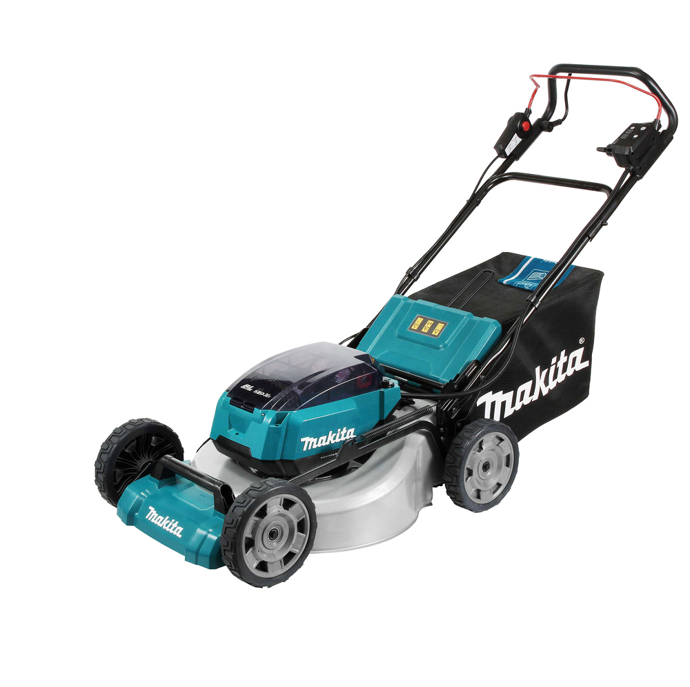 

Колесная газонокосилка Makita DLM532Z, электрическая, 1600Вт, аккумуляторная, Li-Ion, 18В, ширина скашивания 53см, высота скашивания 20мм-100мм, 90 дБ, объем травосборника 70л., 42.8кг, без акб и зу, DLM532Z