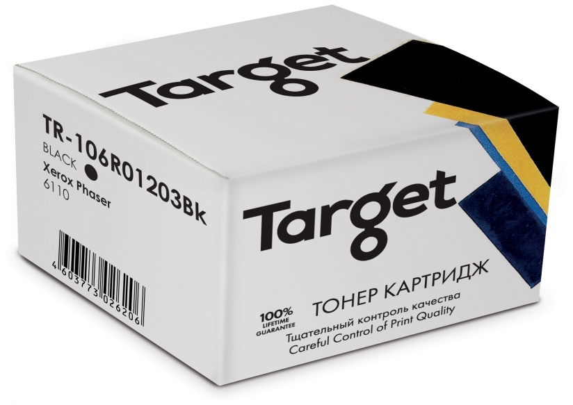 

Картридж лазерный Target TR-106R01203Bk (106R01203Bk), черный, 2000 страниц, совместимый для Xerox Phaser 6110 с чипом
