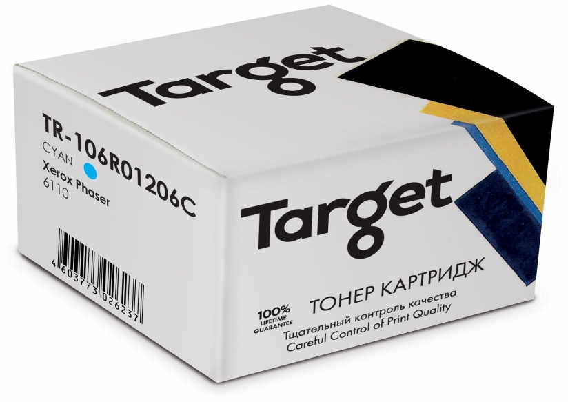

Картридж лазерный Target TR-106R01206C (106R01206C), голубой, 1000 страниц, совместимый для Xerox Phaser 6110 с чипом