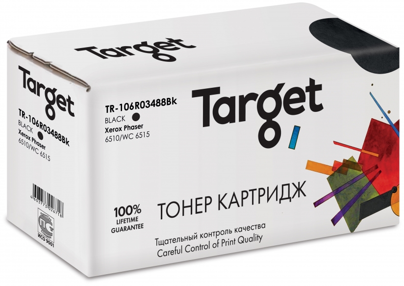 

Картридж лазерный Target TR-106R03488Bk (106R03488Bk), черный, 5500 страниц, совместимый для Xerox Phaser 6510/WC 6515 с чипом