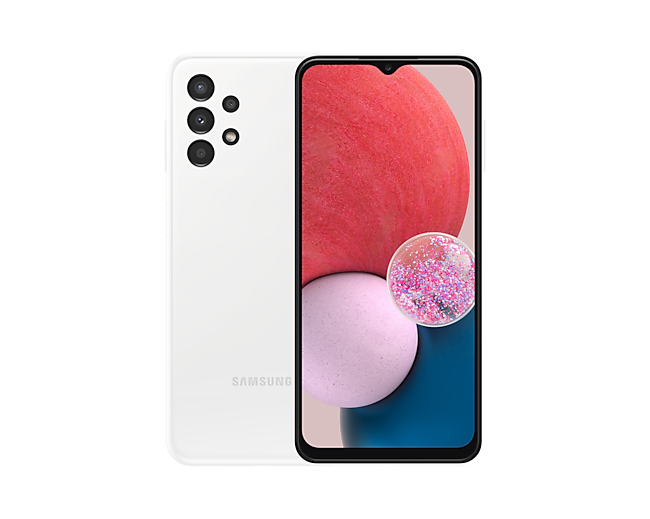 

Смартфон Samsung Galaxy A13, 6.6" 1080x2408 PLS, Samsung Exynos 850, 4Gb RAM, 128Gb, 3G/4G, NFC, Wi-Fi, BT, 4xCam, 2-Sim, 5000 мА⋅ч, USB Type-C, Android 12, белый (SM-A135FZWKSKZ), Galaxy A13
