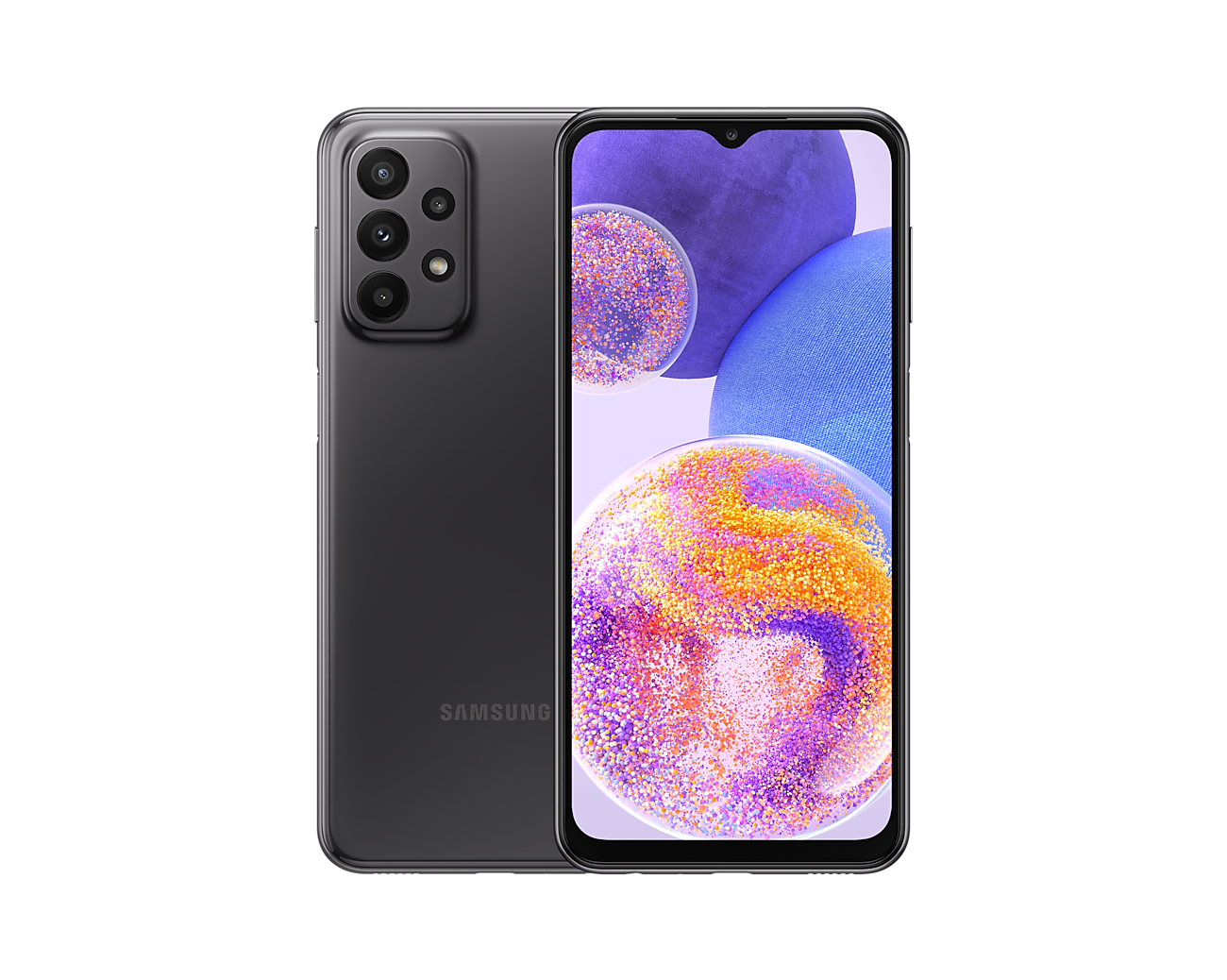 

Смартфон Samsung Galaxy A23, 6.6" 1080x2408 PLS, Qualcomm Snapdragon 680, 4Gb RAM, 64Gb, 3G/4G, NFC, Wi-Fi, BT, 4xCam, 2-Sim, 5000 мА⋅ч, USB Type-C, Android 12, черный (SM-A235FZKUSKZ), Galaxy A23