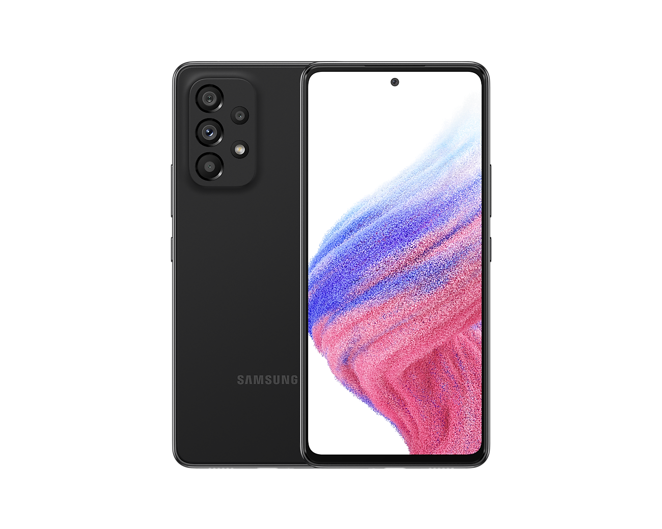 

Смартфон Samsung Galaxy A53 5G, 6.5" 1080x2400 Super AMOLED, Samsung Exynos 1280, 8Gb RAM, 256Gb, 3G/4G/5G, NFC, Wi-Fi, BT, 4xCam, 2-Sim, 5000 мА⋅ч, USB Type-C, Android 12, черный (SM-A536EZKHSKZ), Galaxy A53 5G