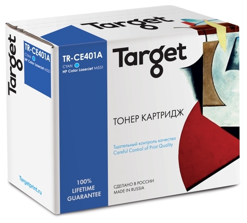 

Картридж лазерный Target TR-CE401A (№507A/CE401A), голубой, 6000 страниц, совместимый для CLJ M551/M551dn/M551n/M551xh/M575/M575dn/M575f/M575c/CLJ Pro M570/M570dn/M570dw с чипом