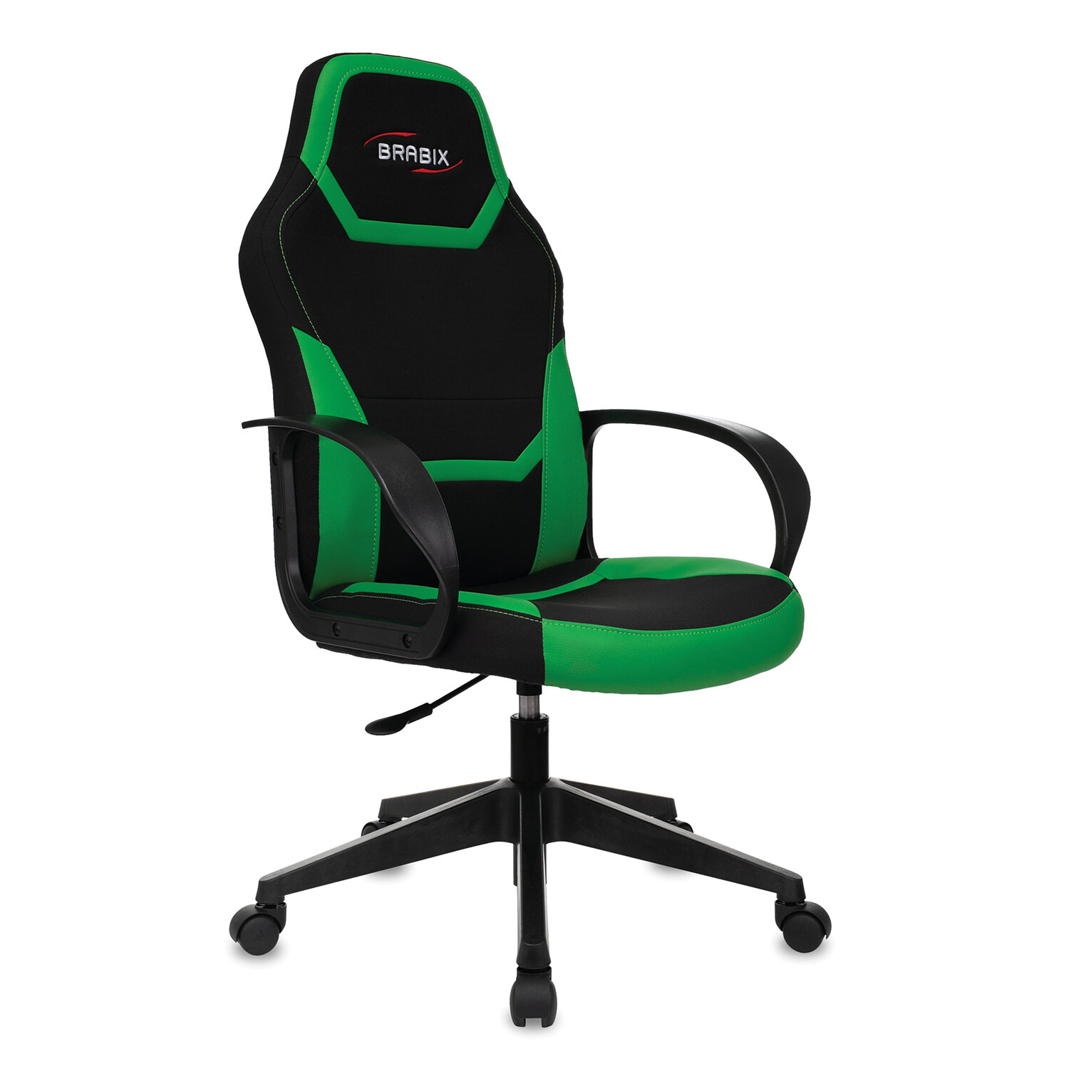 

Кресло игровое Brabix Alpha GM-018, черный/зеленый (GM-018_532639), GM-018