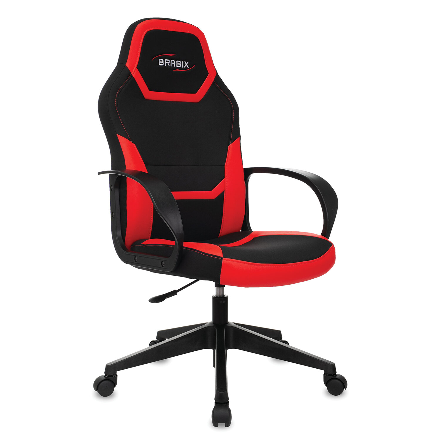 Кресло игровое Brabix Alpha GM-018, черный/красный (GM-018_532637)