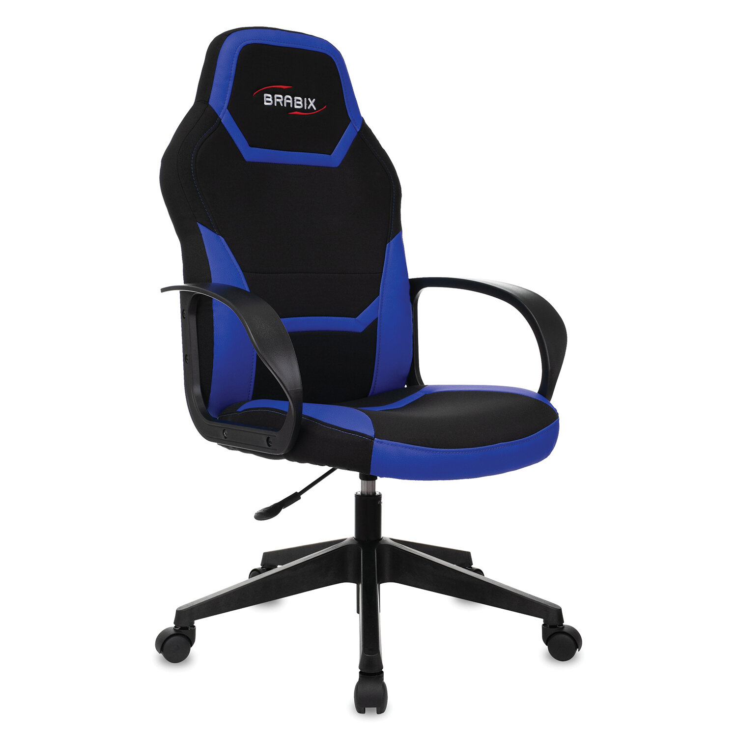 Кресло игровое Brabix Alpha GM-018, черный/синий (GM-018_532638)