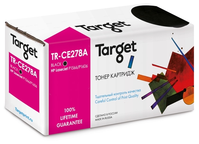 

Картридж лазерный Target TR-CE278A (CE278A), черный, 2100 страниц, совместимый для LaserJet Pro M1536dnf / P1566 / P1606dn с чипом