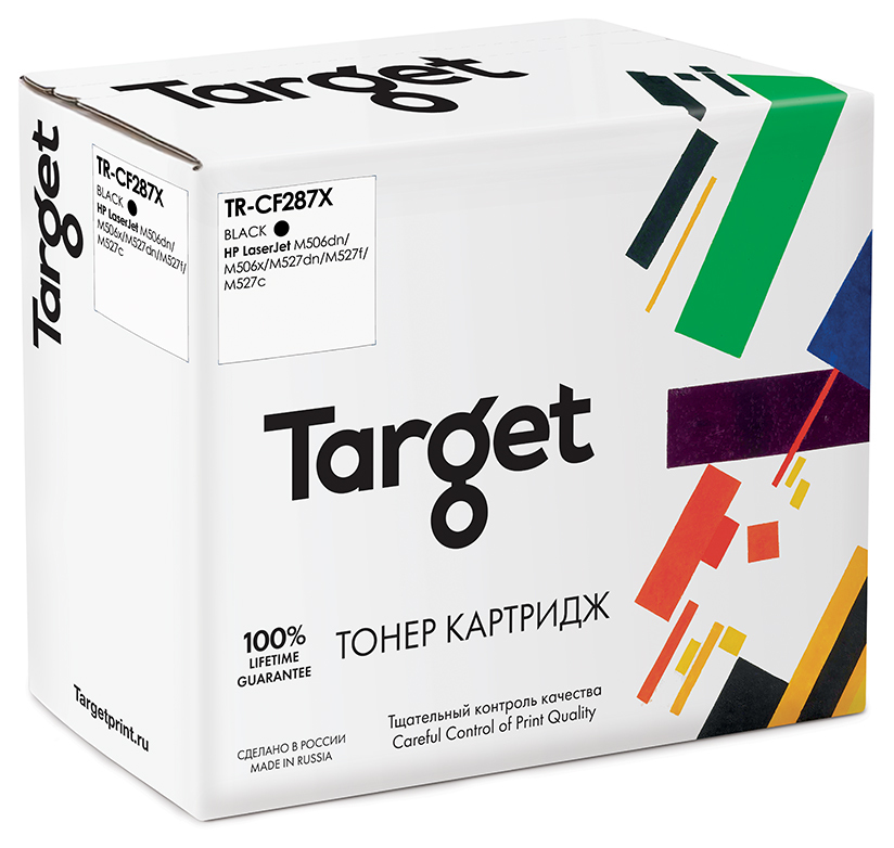 

Картридж лазерный Target TR-CF287X (CF287X), черный, 18000 страниц, совместимый для LaserJet Enterprise M506dn / M506x / M527dn / M527f / M527c, LaserJet Pro M501n с чипом