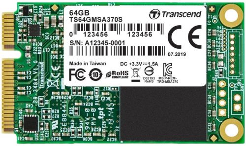 Твердотельный накопитель (SSD) Transcend 64Gb, mSATA, mSATA (TS64GMSA370S)