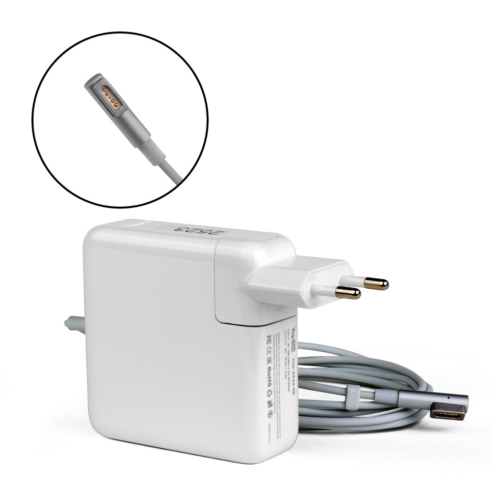 

Адаптер питания ноутбука сетевой TopON для Apple , 85Вт, 18.5V, 4.6A, белый (TOP-AP85-08)