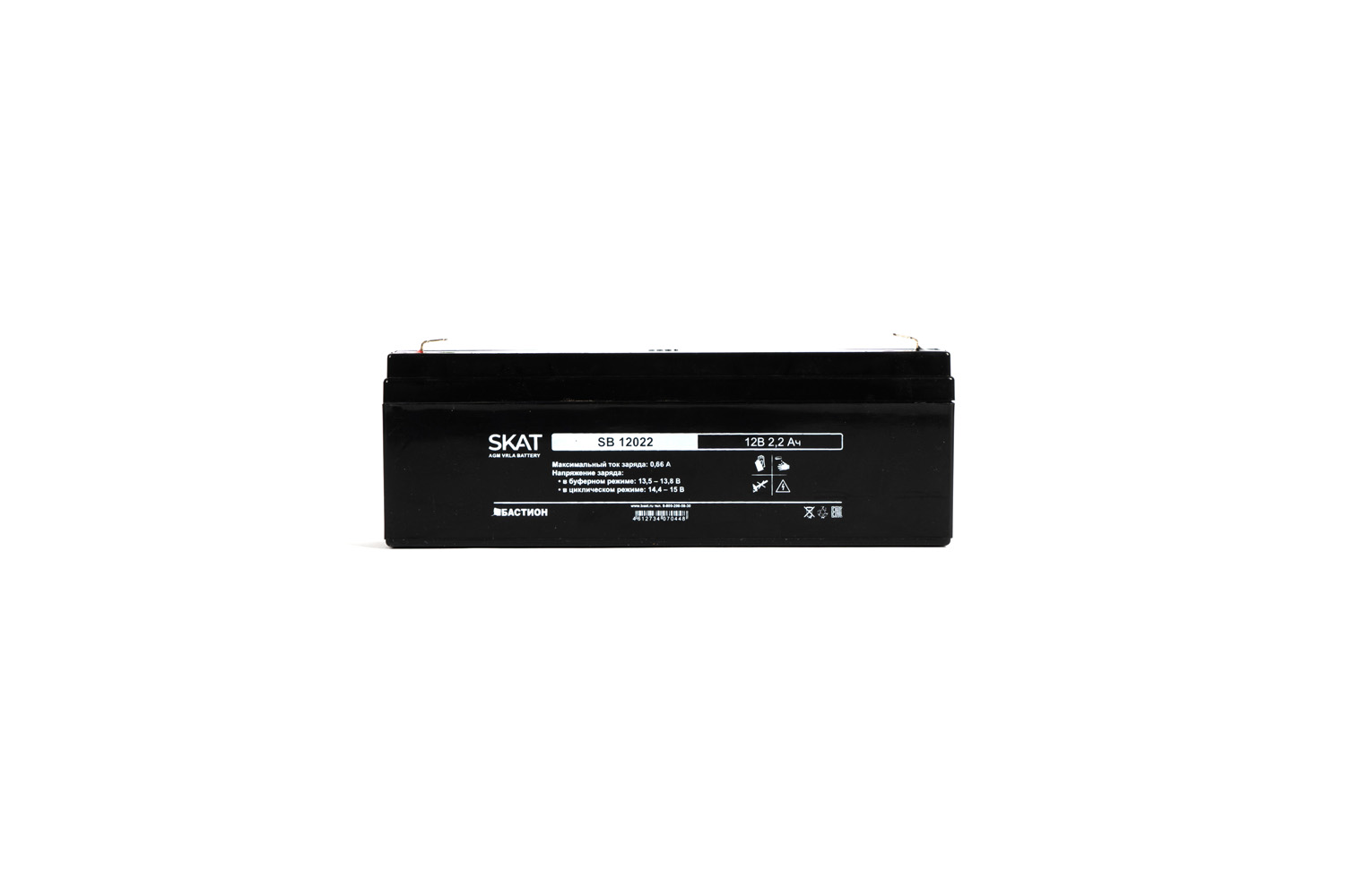 

Аккумуляторная батарея для ОПС Бастион Skat SB 12022, 12V, 2.2Ah (2539), Черный, SB 12022