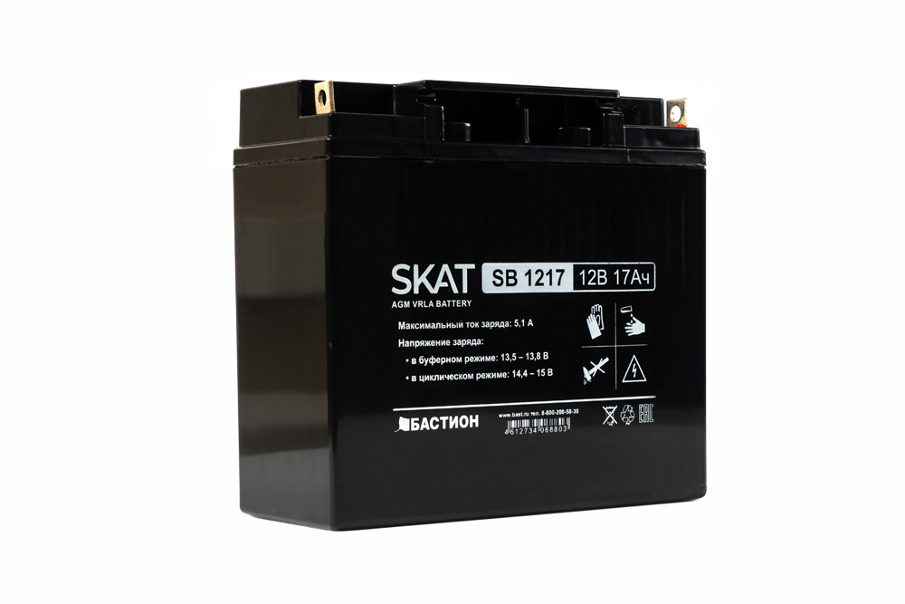 

Аккумуляторная батарея для ИБП Бастион Skat SB 1217, 12V, 17Ah (2536), Черный, SB 1217