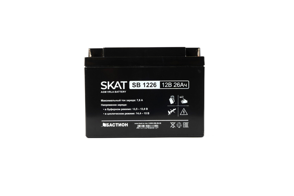 

Аккумуляторная батарея для ИБП Бастион Skat SB 1226, 12V, 26Ah (2537), Черный, SB 1226