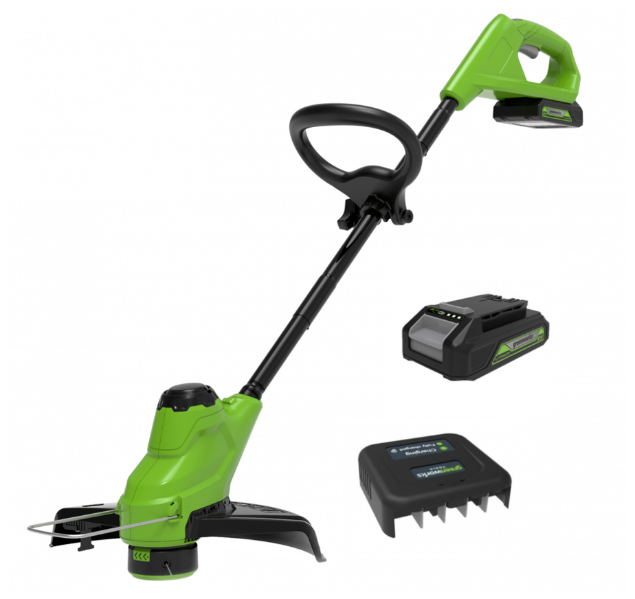 

Триммер аккумуляторный Greenworks G24LT25 24 V, аккумуляторный, реж.эл.: леска, d-образная рукоять, нижнее положение двигателя, АКБ+З/У (2107207), G24LT25 24 V