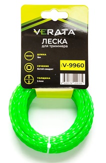 

Леска триммерная VERATA, витой квадрат (твист) 2.4 мм x 15 м (V-9960)