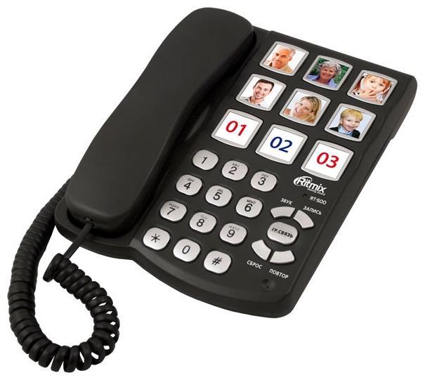 

Проводной телефон Ritmix RT-500 Black, RT-500