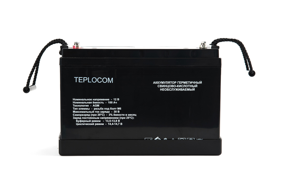 

Аккумуляторная батарея для ИБП Бастион Teplocom, 12V, 100Ah (437), Черный