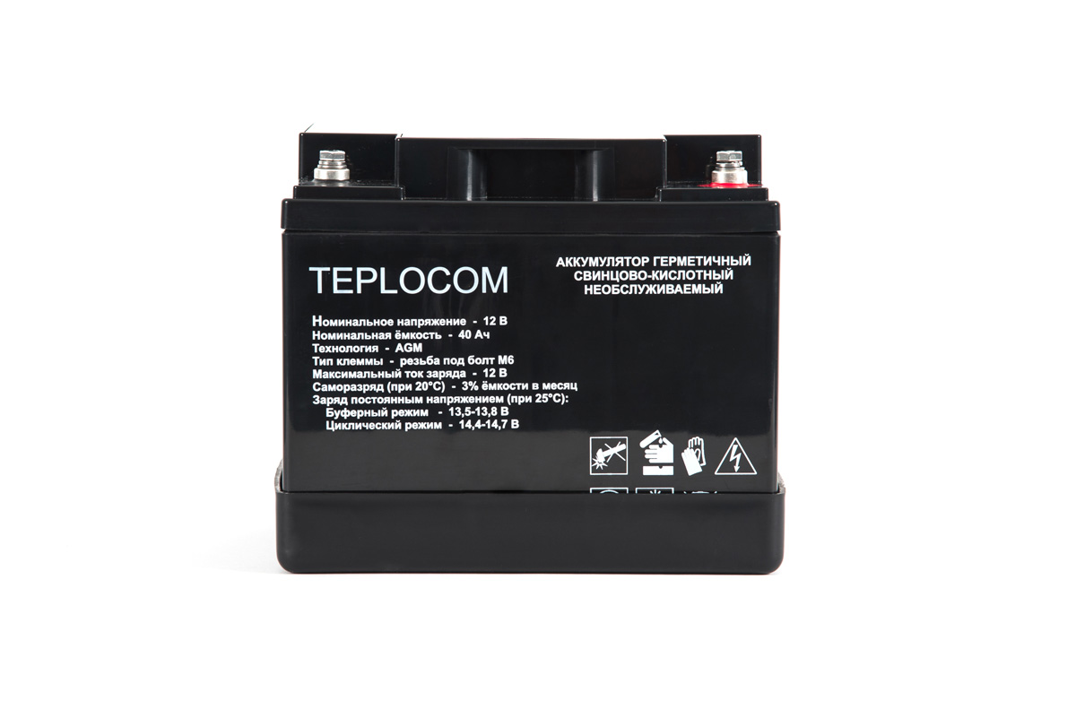 Аккумуляторная батарея для ИБП Бастион Teplocom, 12V, 40Ah