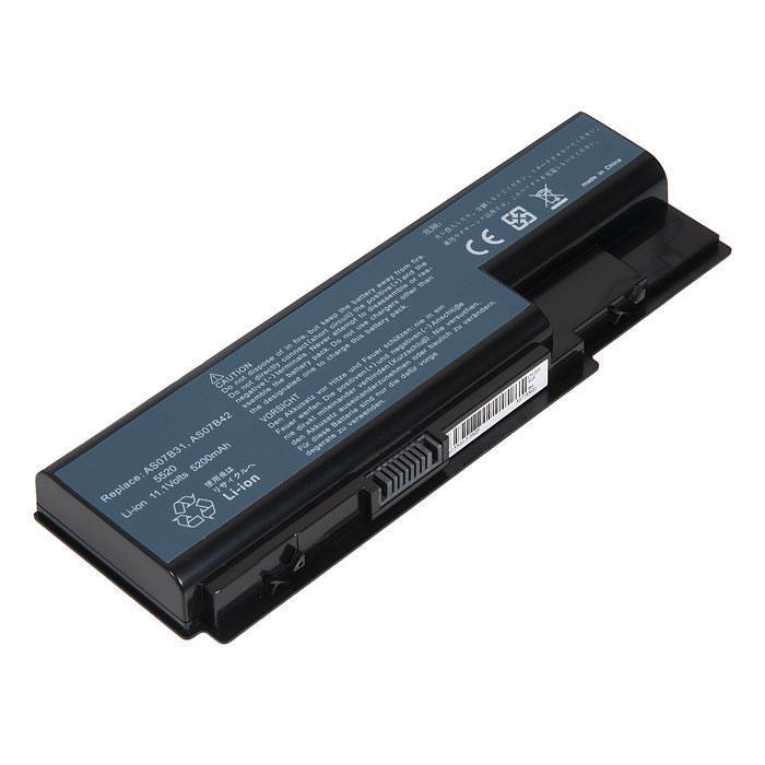 

Аккумуляторная батарея AS07B31 для Acer Aspire 5520, 5230, 5710, 5720, 5739, 5920, 6530, 6930, 7230, 7520, 7540, 7520, 7720, 8920, 11.1V, 5200mAh, черный, AS07B31