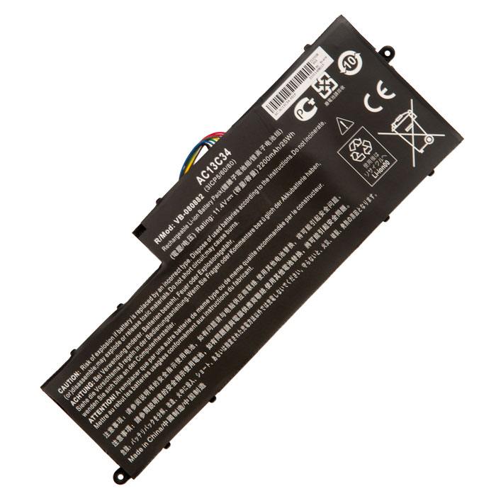 

Аккумуляторная батарея AC13C34 для Acer Aspire E3-112, V3-112P, 11.4V, 2200mAh, черный, AC13C34