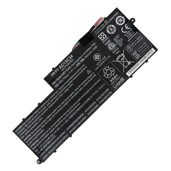 

Аккумуляторная батарея AC13C34 для Acer Aspire E3-112, V3-112P, V3-112P-C451, E3-112-C97Z, E3-112-C6XG, V3-112P-C696, V3-111P, E3-112-C1KV, E3-112-C0CR, E3-112-C97Q, V3-111P-C3WT, V3-111P-C2FF, E3-112-C22E, 11.4V, 2600mAh, черный, AC13C34