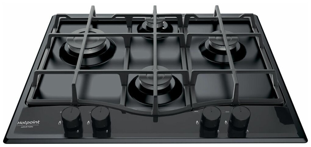 Газовая варочная панель HOTPOINT-ARISTON PCN 641 / HA ( BK ) 4 конфорки, черный (PCN641/HA(BK))