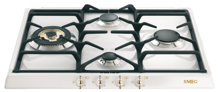 Газовая варочная панель SMEG SPR864BGH 4 конфорки, белый (SPR864BGH)