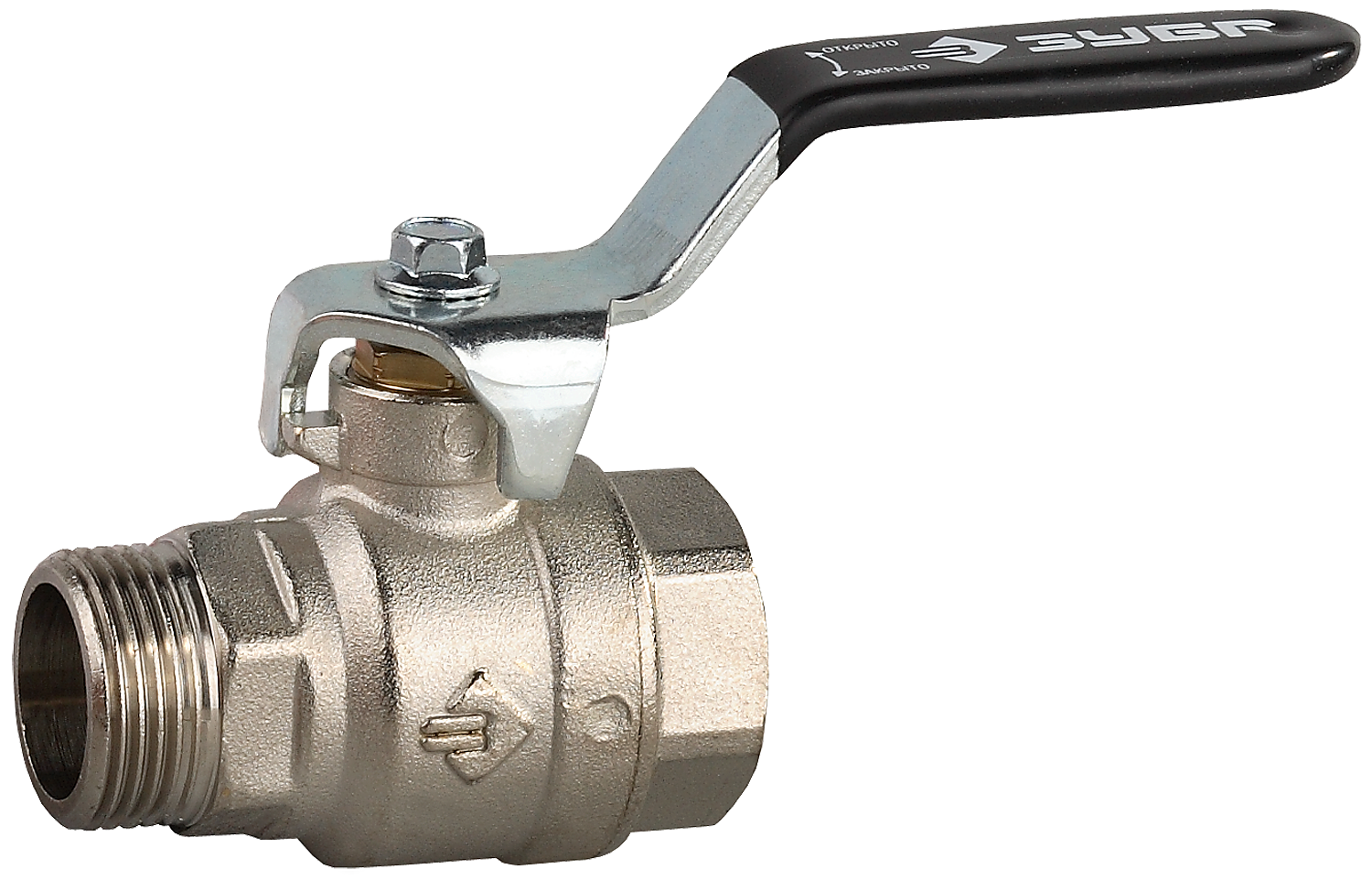 

Кран шаровый прямой Зубр ЭКСПЕРТ 3/4"x3/4", ВР/НР, Латунь ЛС 59-1 (4-51321-C-3/4)