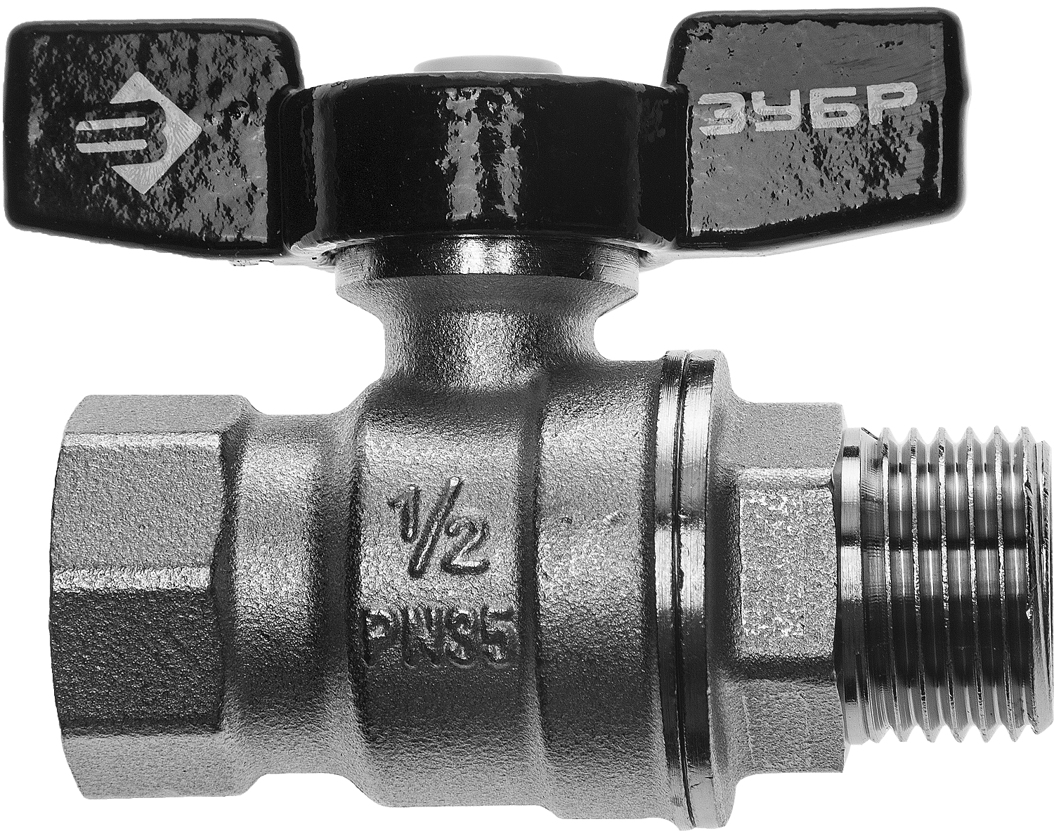 

Кран шаровый прямой Зубр ЭКСПЕРТ 1/2"x1/2", ВР/НР, Латунь ЛС 59-1 (4-51324-C-1/2)